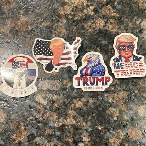 4 mini TRUMP stickers
